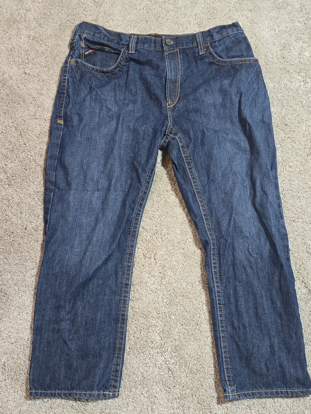 Ariat Fire Resistant Men's Straight-Leg Dark Blue Denim Jeans